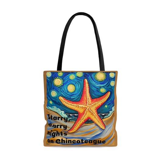 Starry, starry nights on Chincoteague tote bag