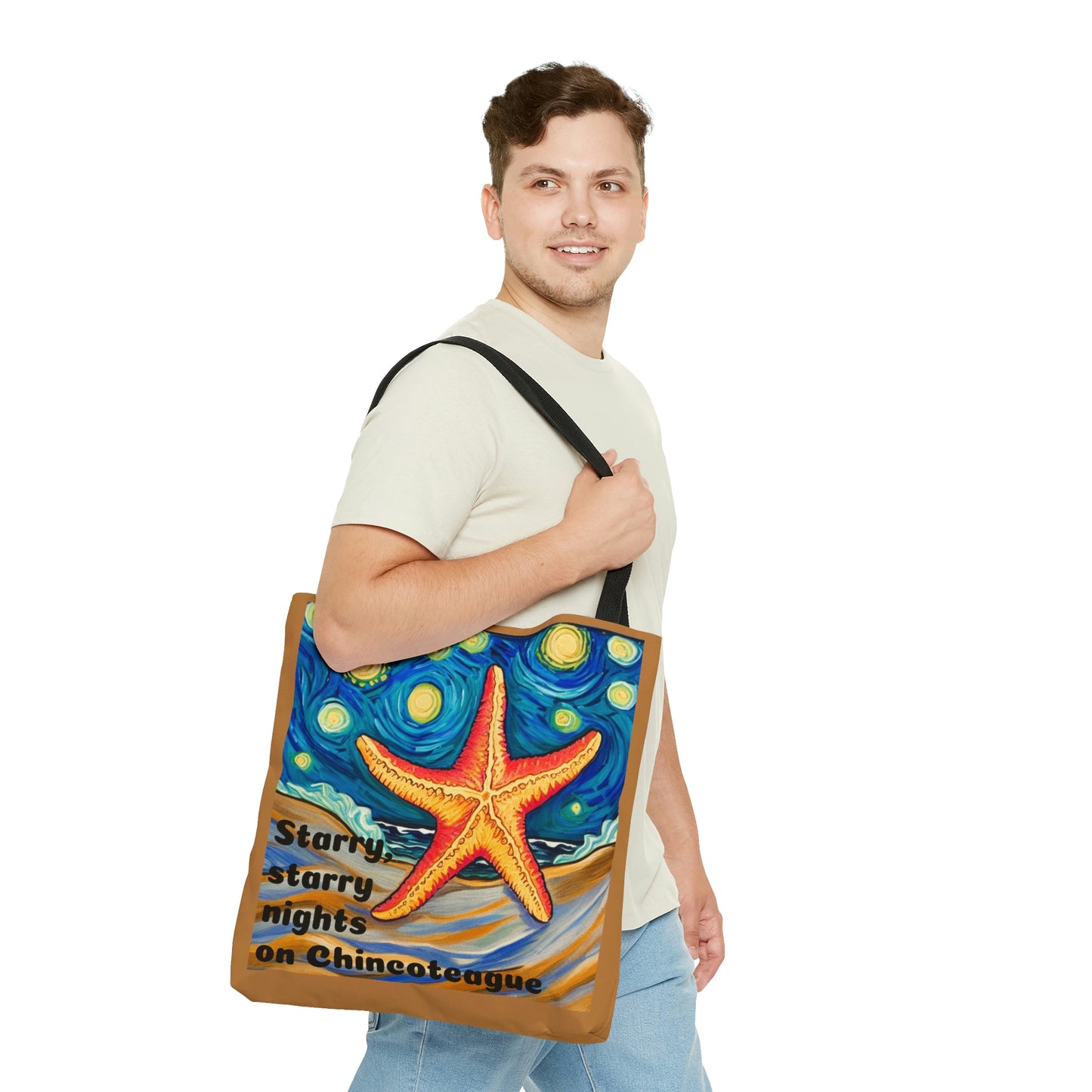 Starry, starry nights on Chincoteague tote bag