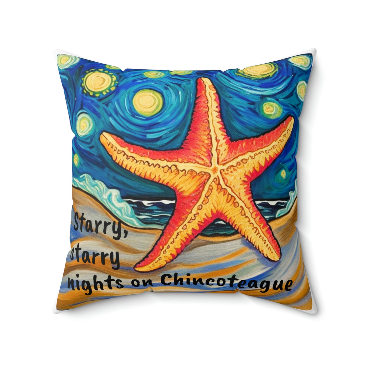 Starry, starry nights on Chincoteague Square Pillow