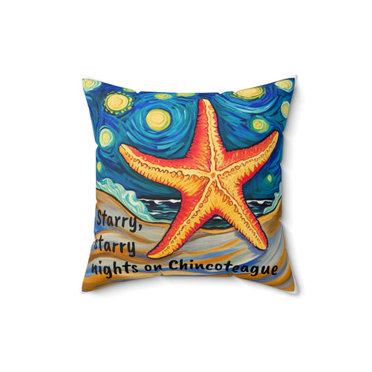 Starry, starry nights on Chincoteague Square Pillow