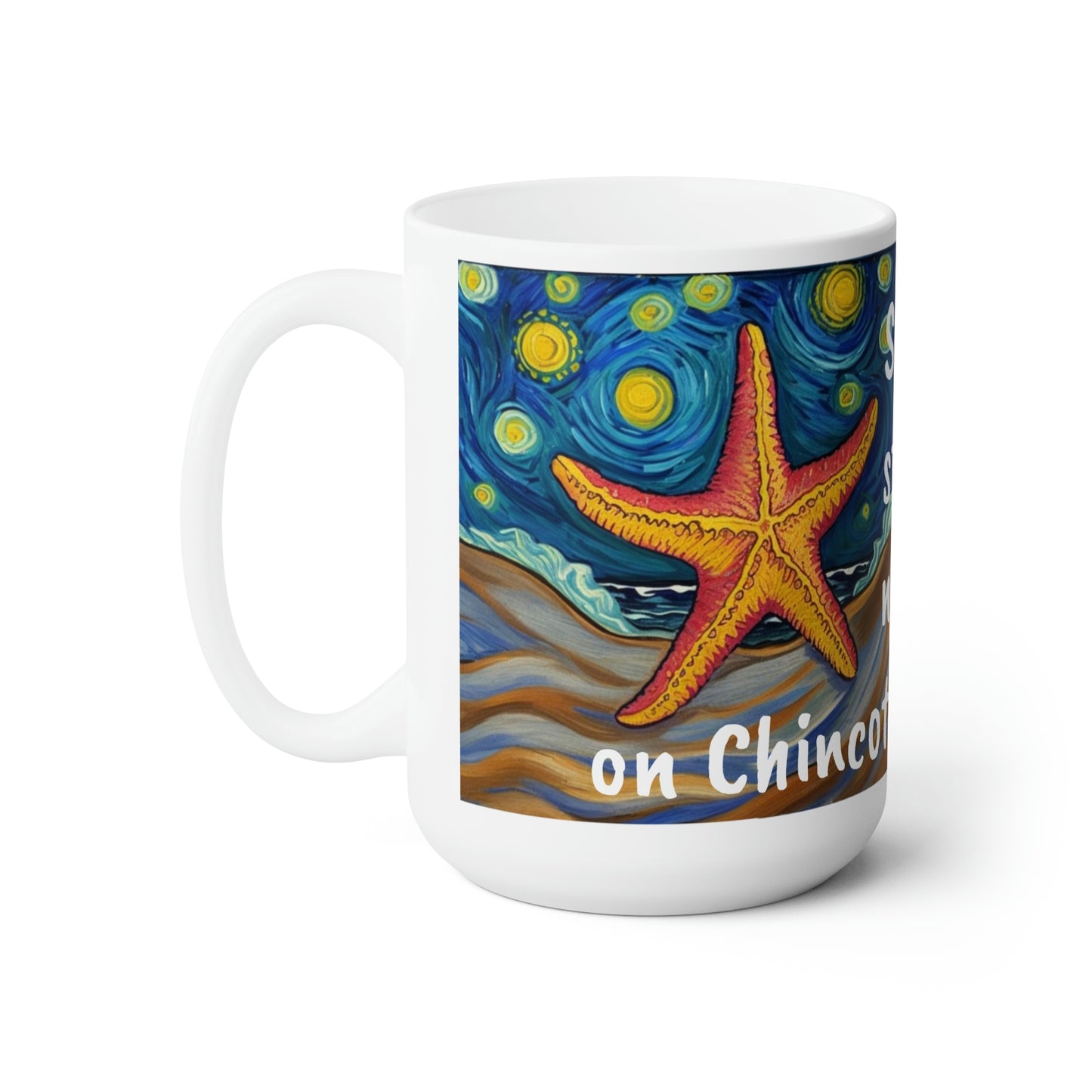 Starry, Starry Nights on Chincoteague Island mug right side view