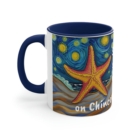 Starry, Starry nights on Chincoteague Island two-tone ceramic mug, 11oz